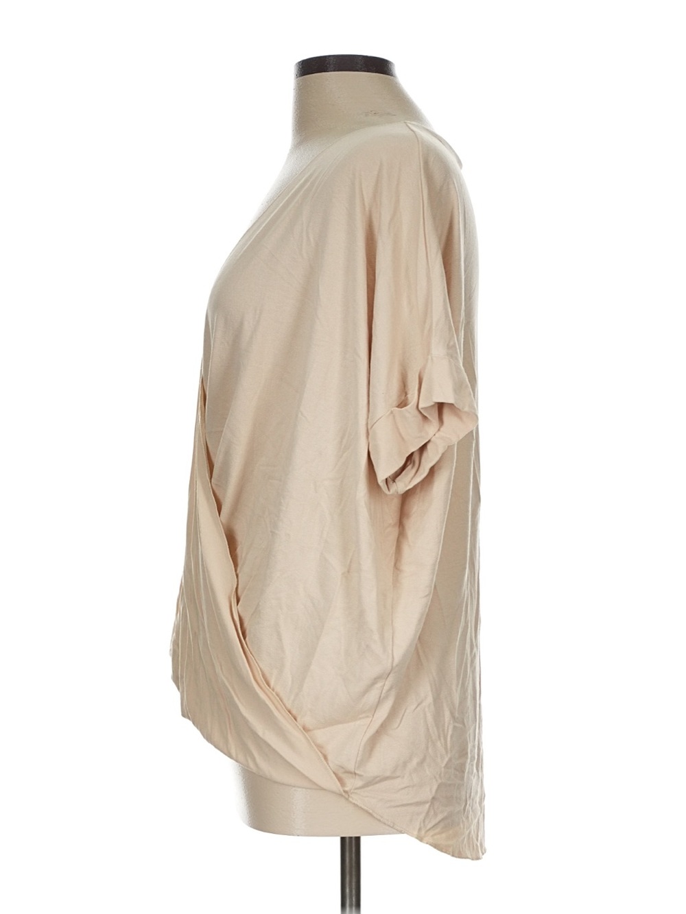 Zenana Outfitters Cream Surplice Wrap Top - Picture 4 of 6